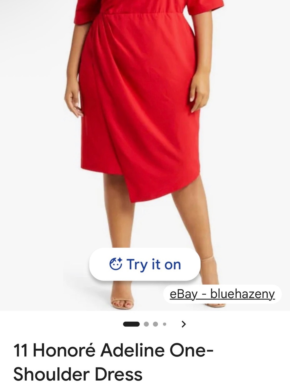11 Honore One-Shoulder Red Dress size 18 NWT MSRP $250